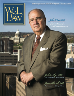 The Washington & Lee School of Law Magazine